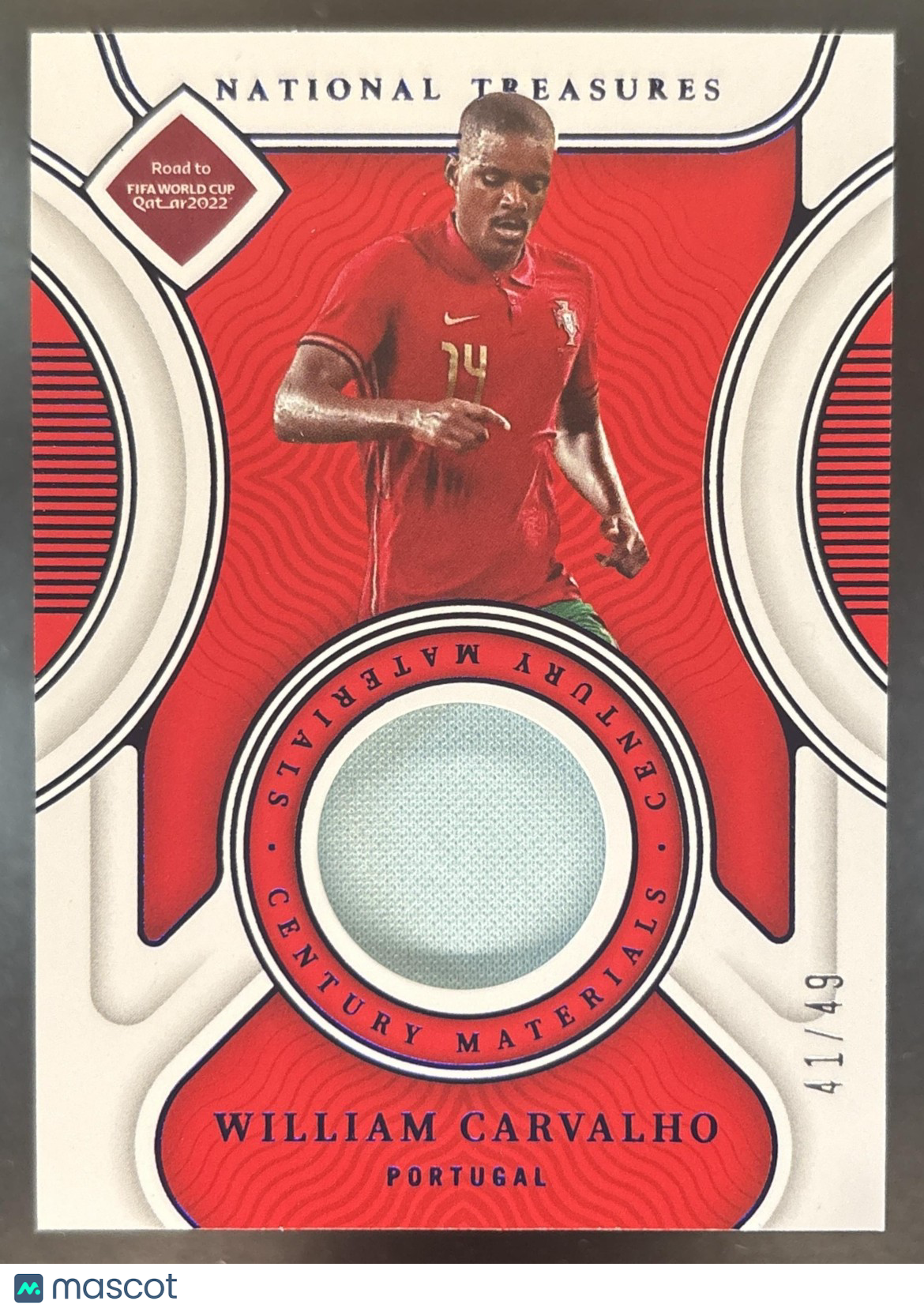 2022-23 National Treasures FIFA Road to World Cup William Carvalho Materials /49