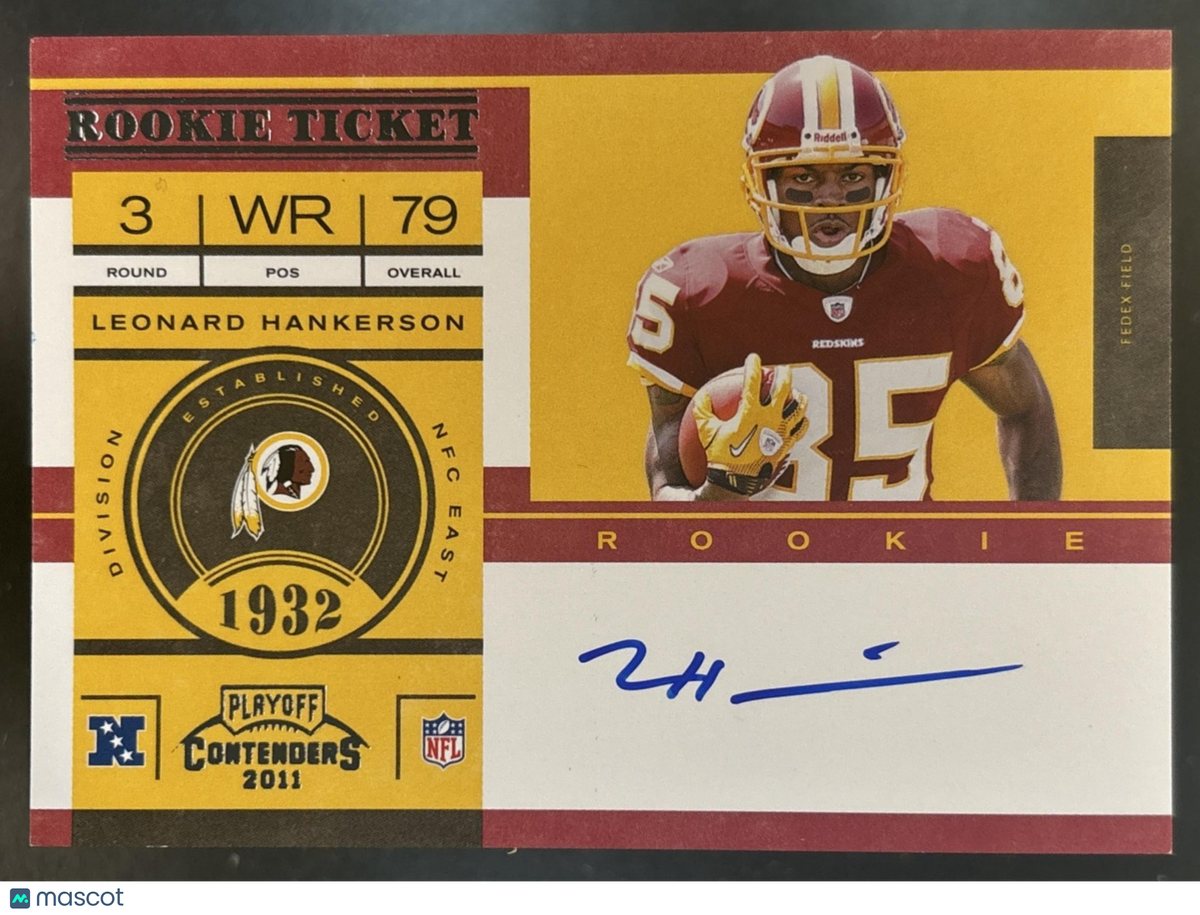 2011 Panini Playoff Contenders Leonard Hankerson #234 RC Auto Redskins