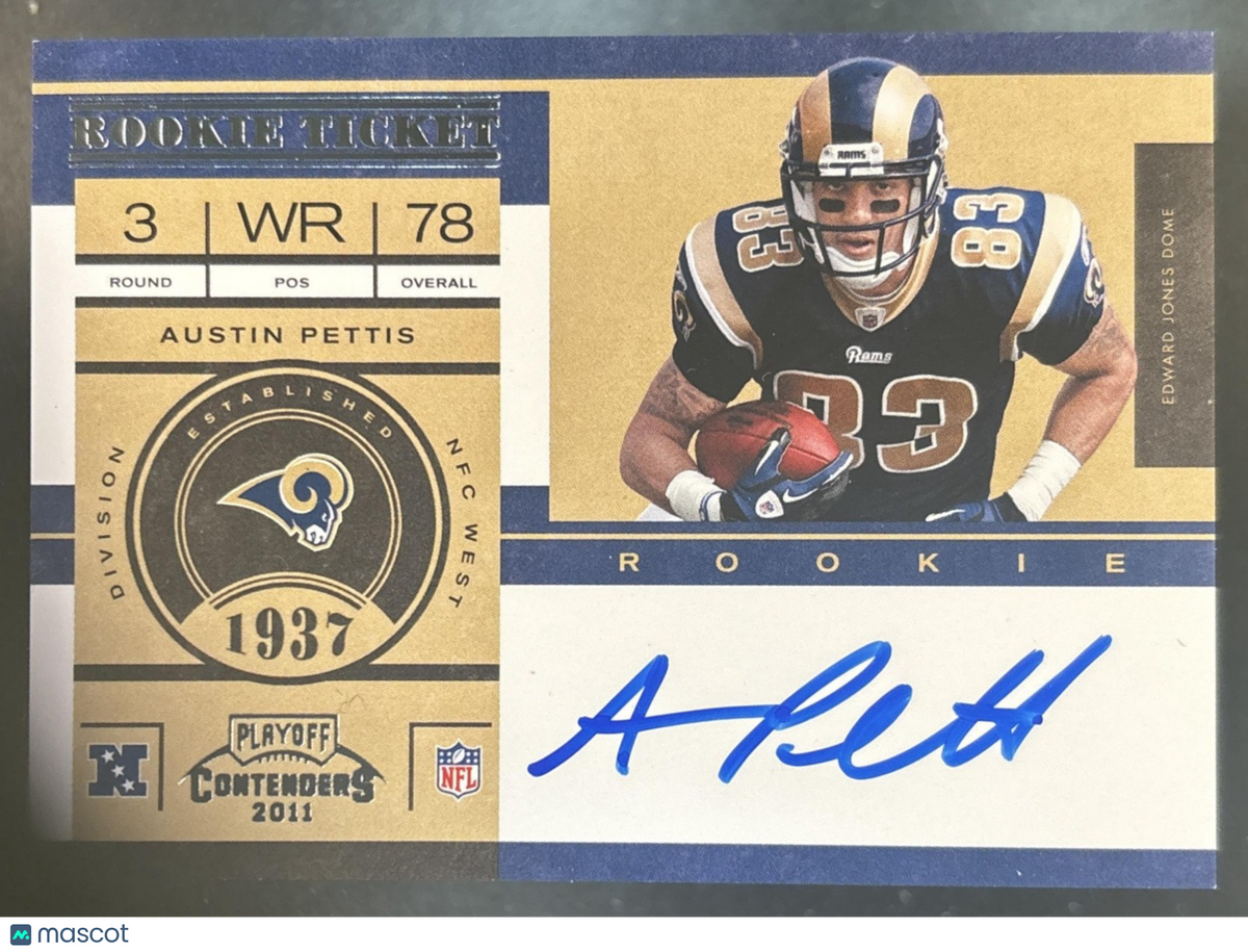 2011 Panini Playoff Contenders Austin Pettis #208 RC Auto St. Louis Rams