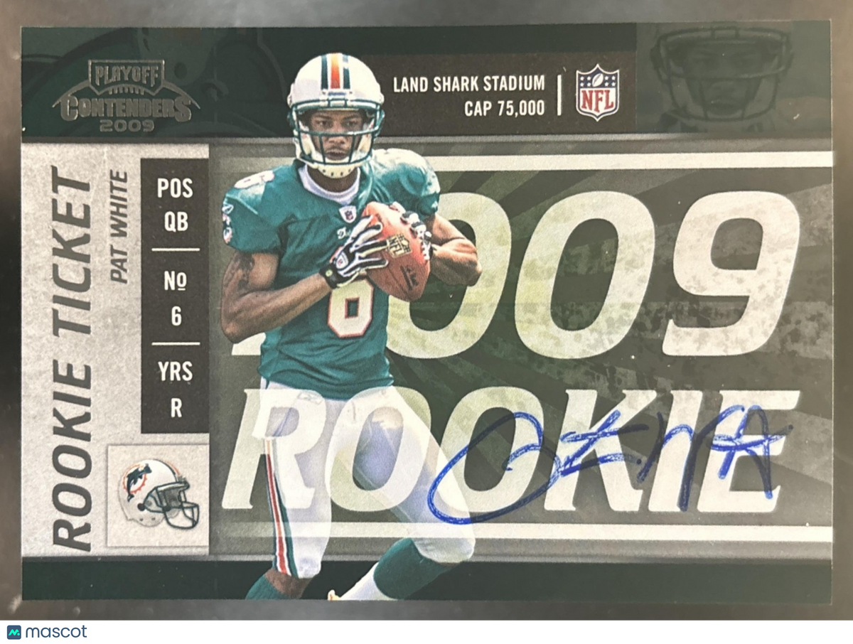 2009 Panini Playoff Contenders Pat White #118 RC Auto Miami Dolphins
