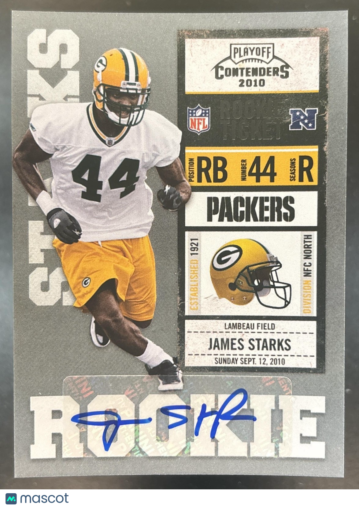 2010 Panini Playoff Contenders James Starks #142 RC Auto Green Bay Packers