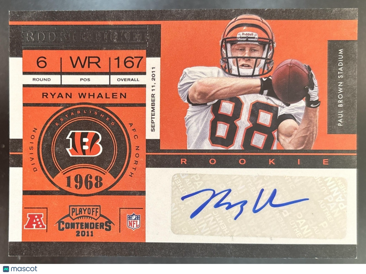 2011 Panini Playoff Contenders Ryan Whalen #175 RC Auto Cincinnati Bengals