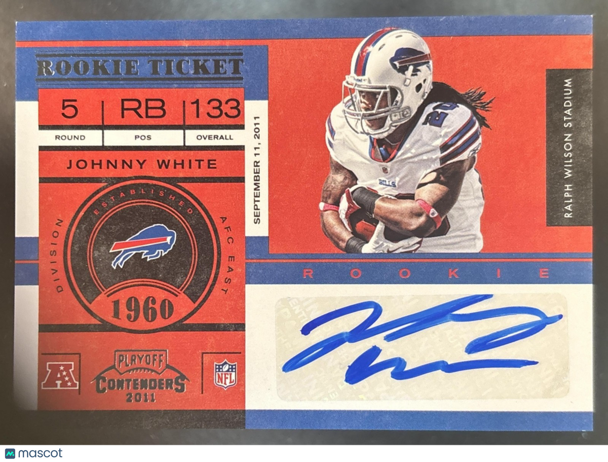 2011 Panini Playoff Contenders Johnny White #143 RC Auto Buffalo Bills
