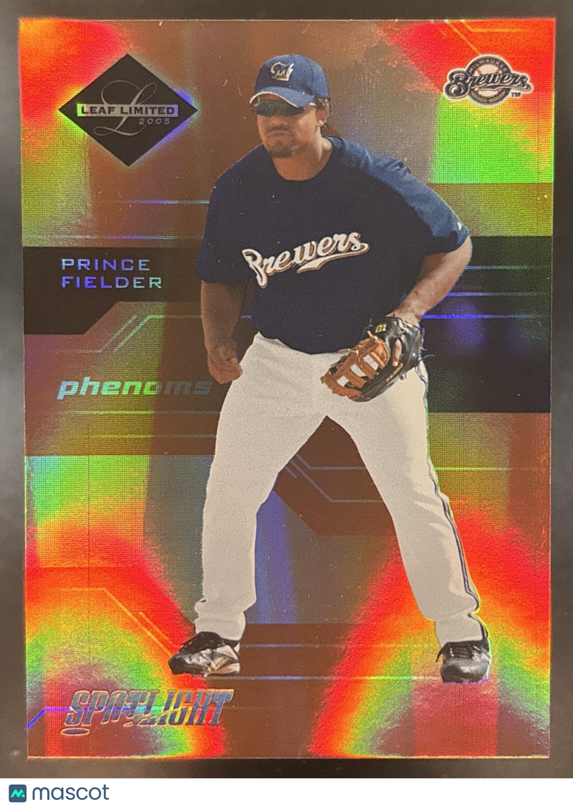 2005 Leaf Limited Prince Fielder Bronze Spotlight /99 #179 RC Milwaukee Brewers