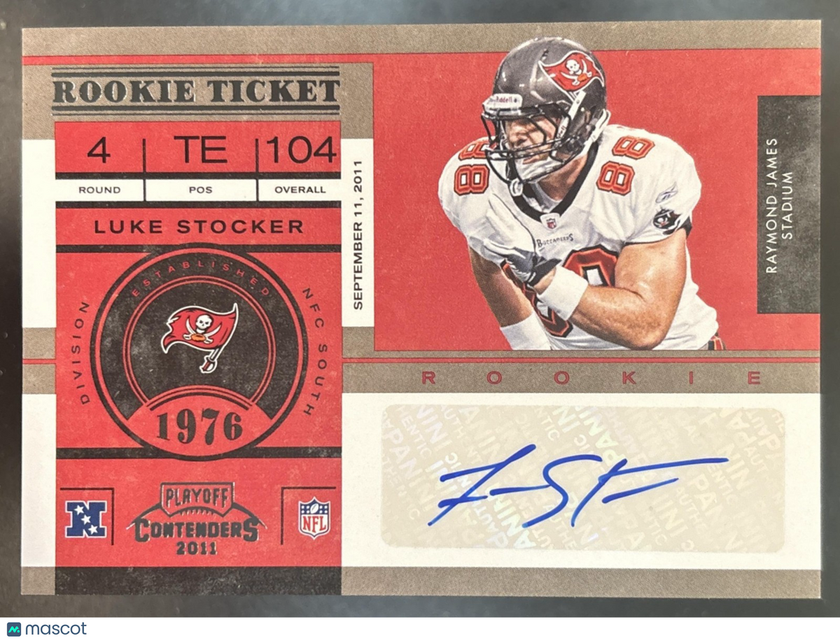 2011 Panini Playoff Contenders Luke Stocker #154 RC Auto Tampa Bay Buccaneers