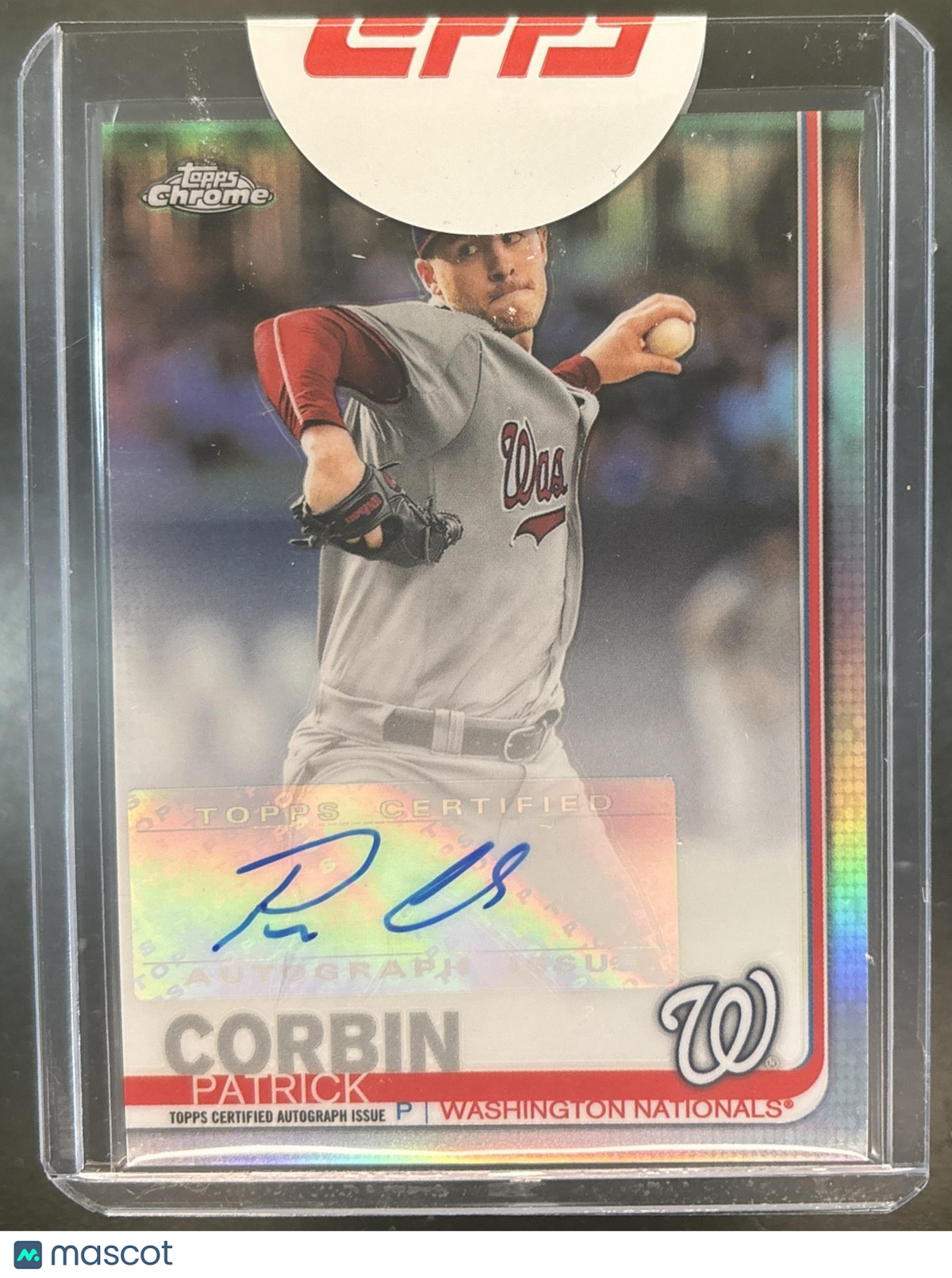2019 Topps Chrome Update Patrick Corbin Auto #CUA-PC Washington Nationals