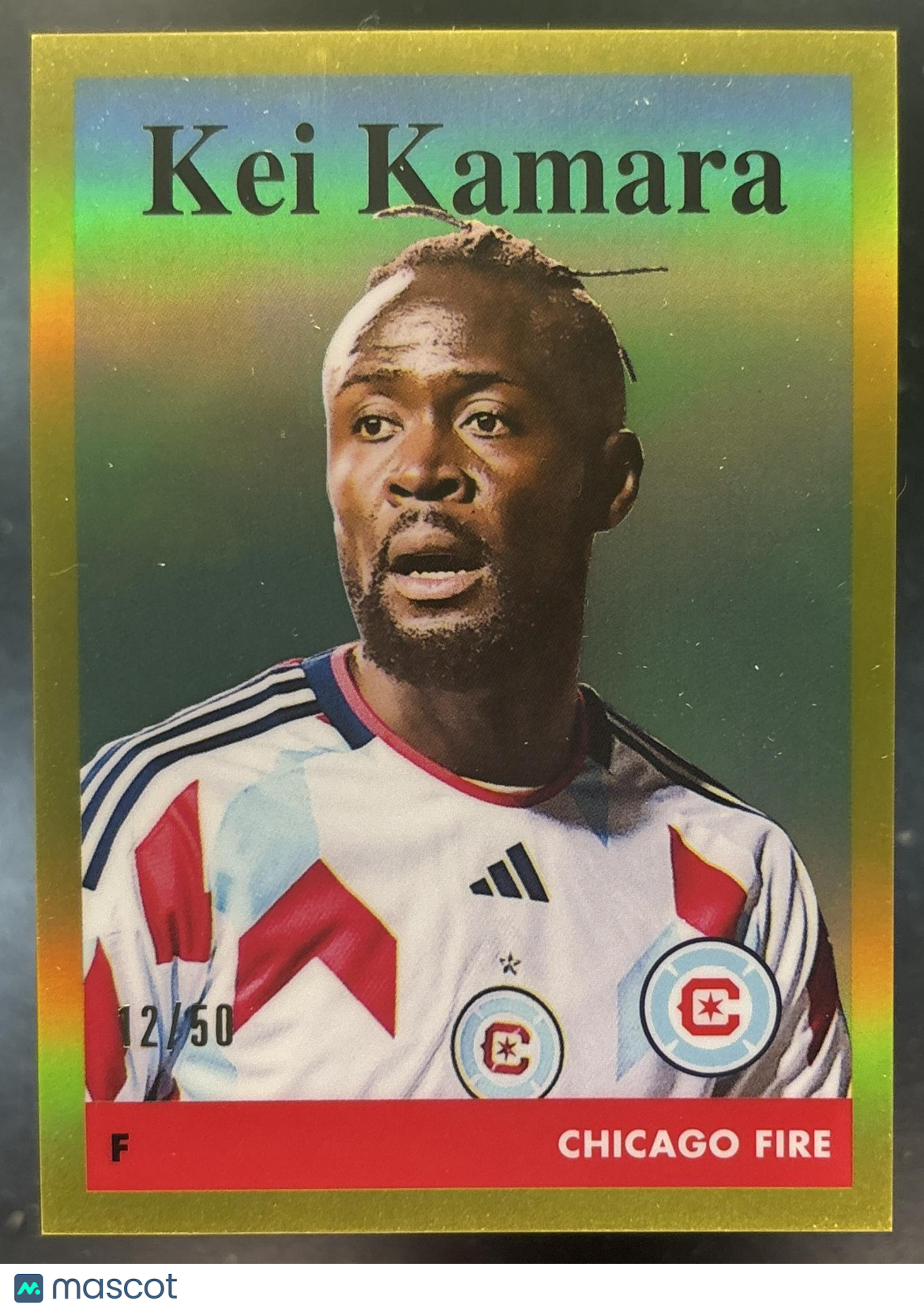 2023-24 Topps Chrome MLS Kei Kamara 1958 Gold /50 #58T-13 Chicago Fire