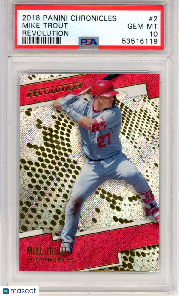 2018 Panini Chronicles Revolution Mike Trout #2 PSA 10 Baseball