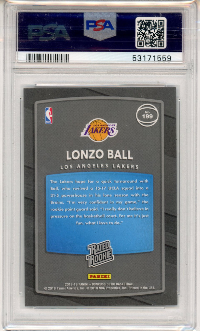 2017 Panini Donruss Optic Lonzo Ball