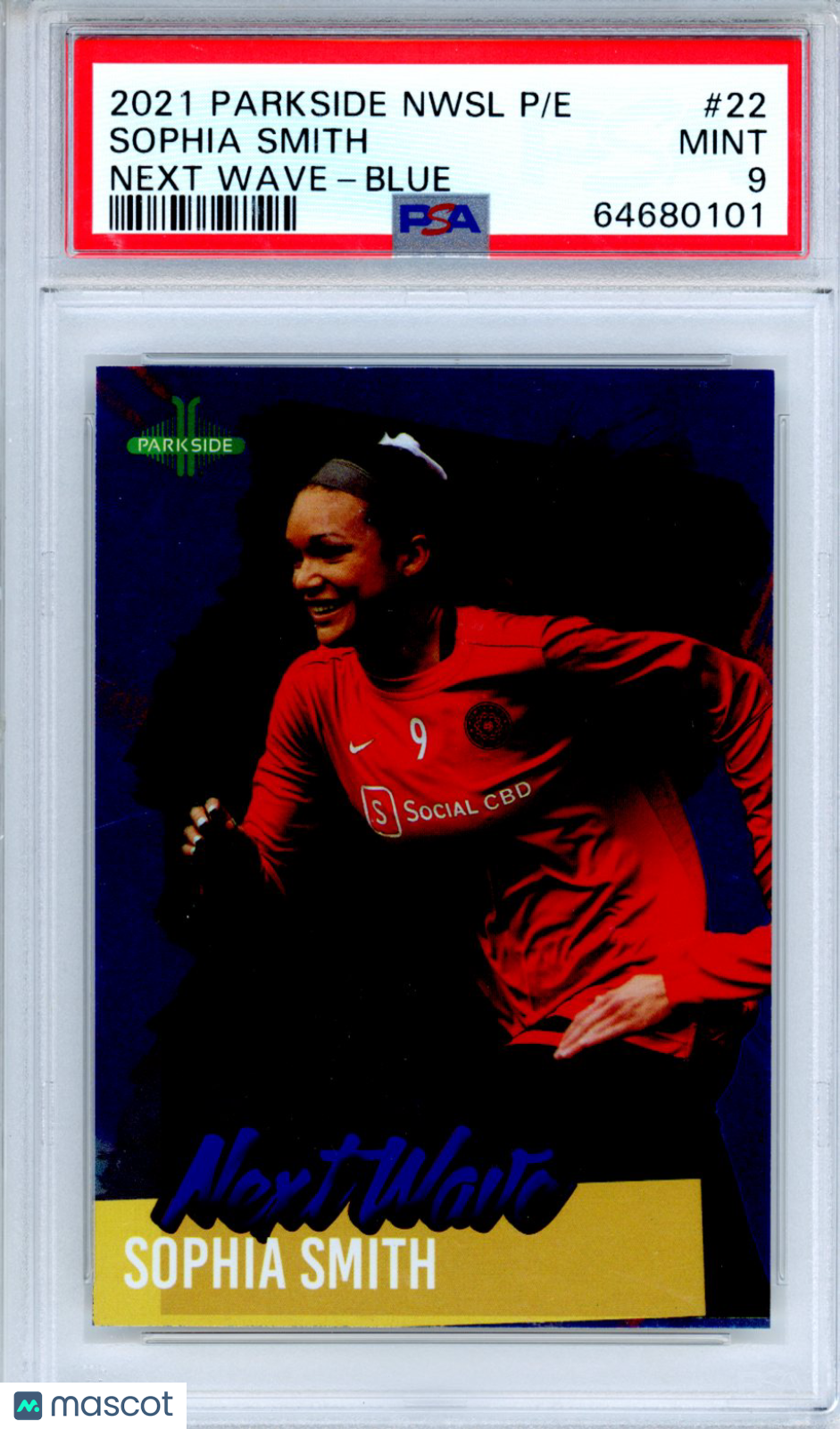 2021 Parkside Nwsl Premier Edition Next Wave Sophia Smith Blue #22 PSA 9