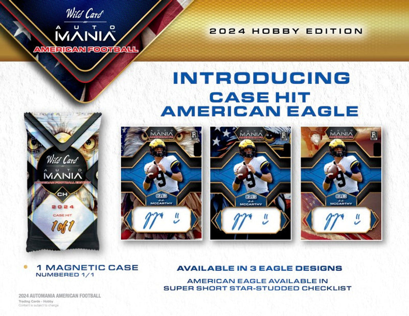 HOT PACK 1/1 from 2024 Wild Card Auto Mania American Football (Short Print Auto)