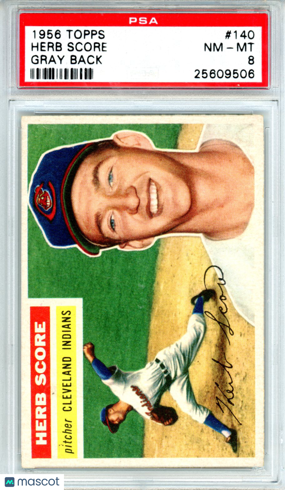 1956 Topps Herb Score Gray Back #140 PSA 8
