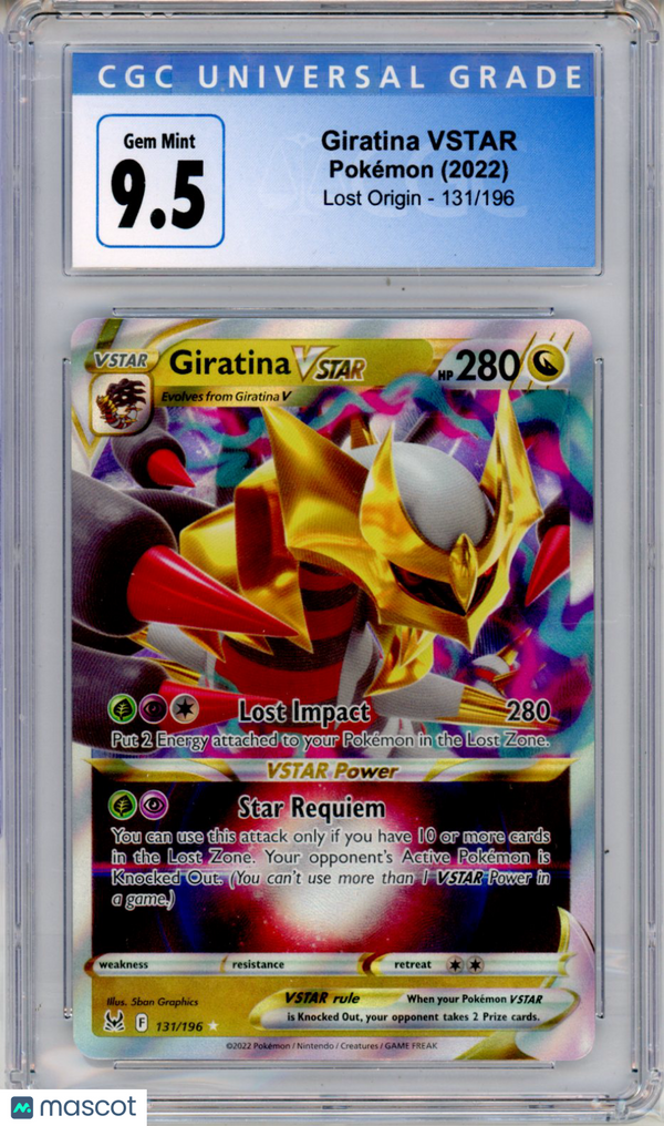 Pokémon 2022 Lost Origin Giratina VSTAR #131/196 English CGC 10 GEM MINT 9.5