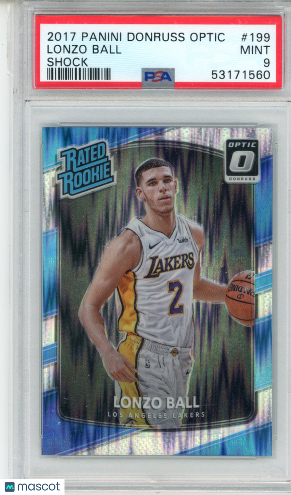 2017 Panini Donruss Optic Lonzo Ball #199 PSA 9 Basketball