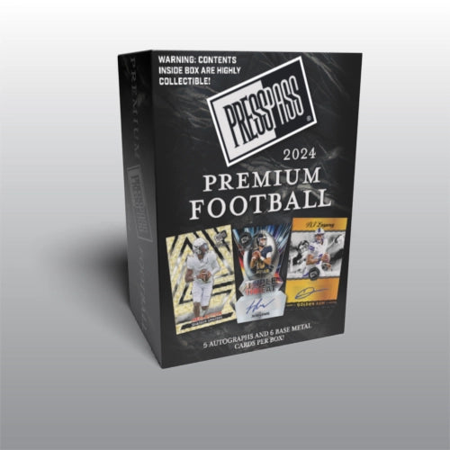 2024 Leaf Press Pass Premium Football Hobby Box (5 Autographs)