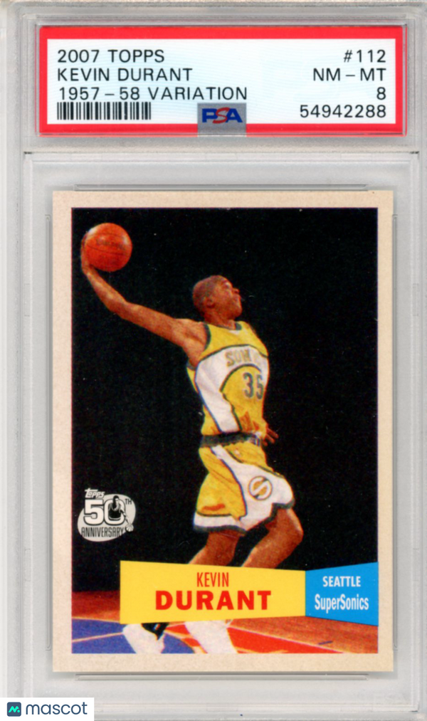 2007 Topps Kevin Durant #112 PSA 8 Basketball