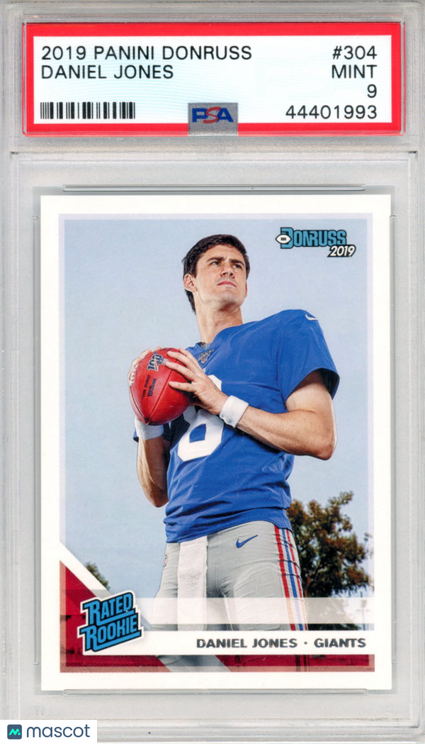 2019 Panini Donruss Daniel Jones #304 PSA 9 Football