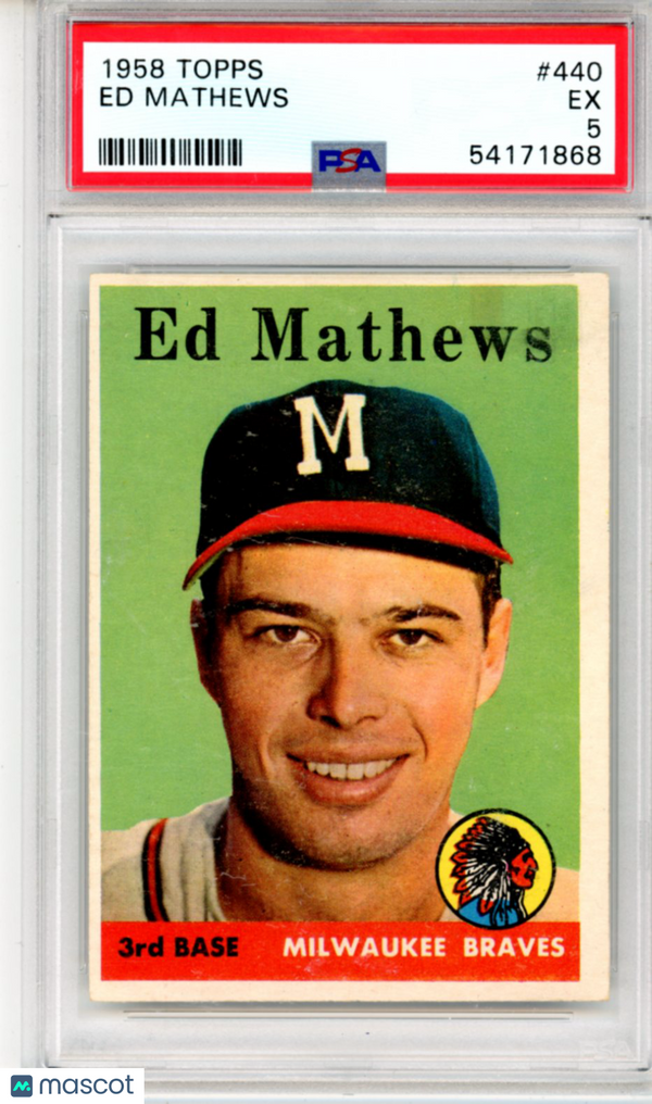 1958 Topps Ed Mathews #440 PSA 5 Baseball