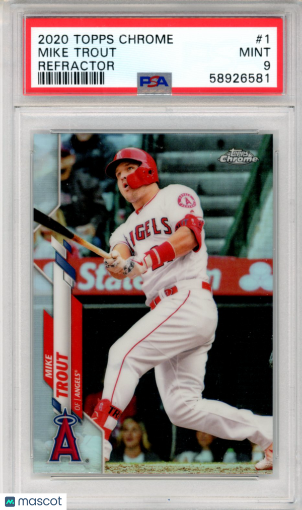 2020 Topps Chrome Mike Trout #1 PSA 9 Baseball