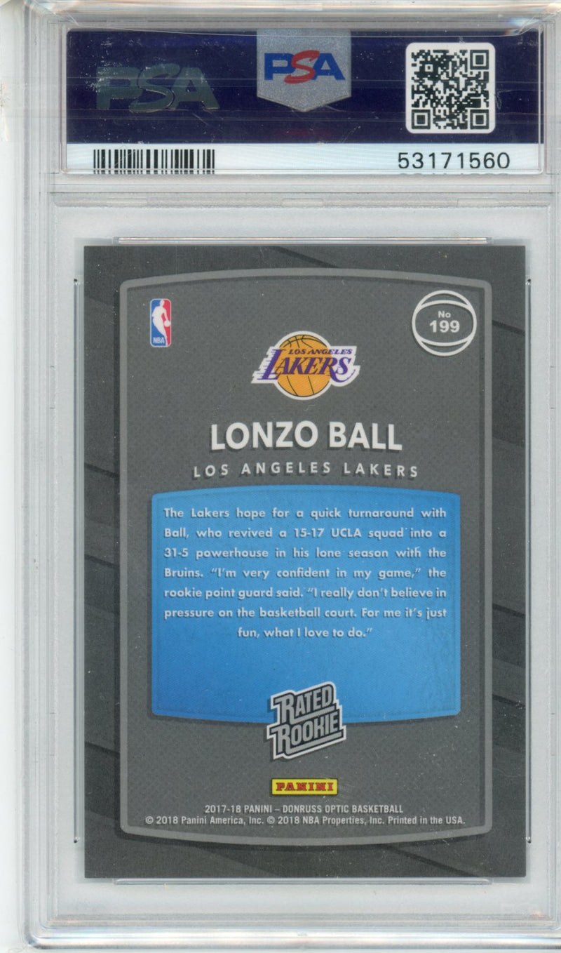 2017 Panini Donruss Optic Lonzo Ball