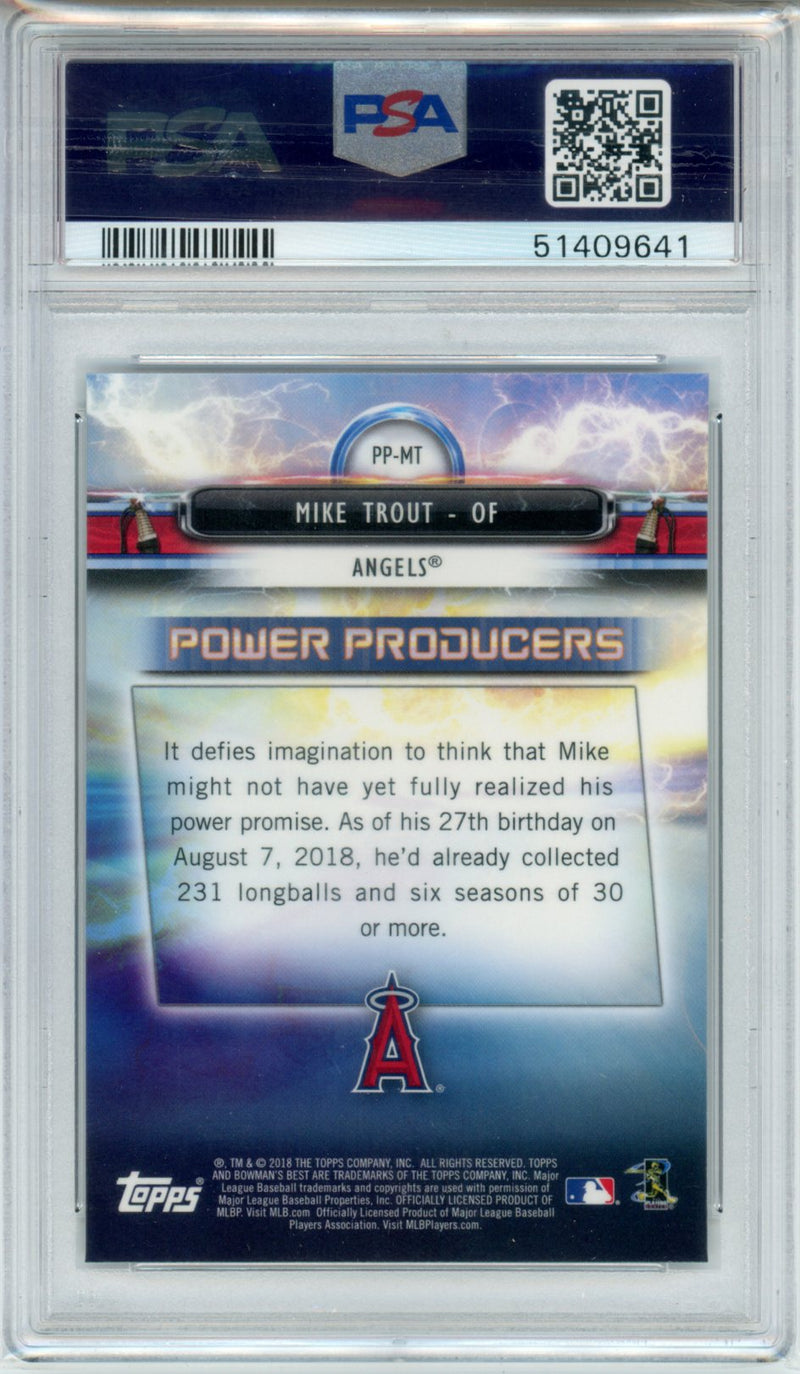 2018 Bowman's Best Power Producers Mike Trout