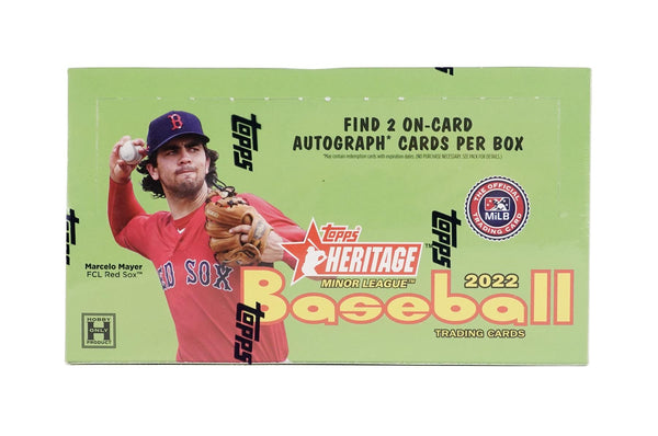 2022 Topps Heritage Minor League Baseball Hobby Box (2 Autos) Loaded with Rookies!