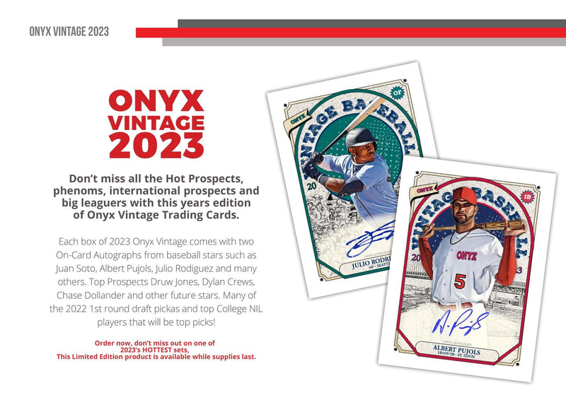 2023 Onyx Authenticated Vintage Baseball (2 On-Card Autographs)