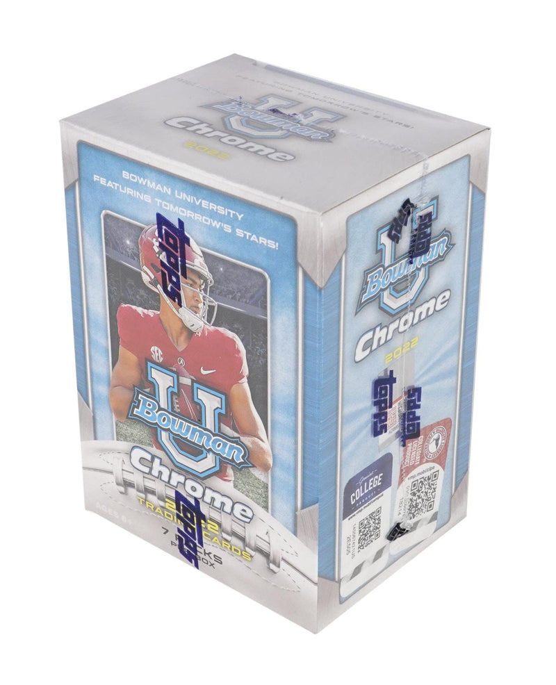 DRAFT DEAL 4 Boxes of 2022 Bowman Chrome University Football Blaster Box (4 Pack Lot) Loaded with Rookie Cards