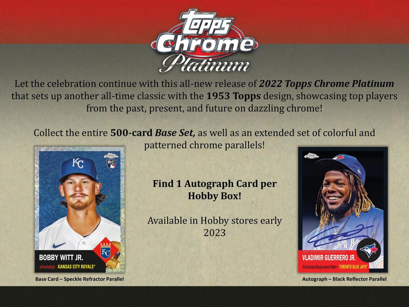 2022 Topps Chrome Platinum Anniversary Baseball Hobby Box (1 Auto/Box)