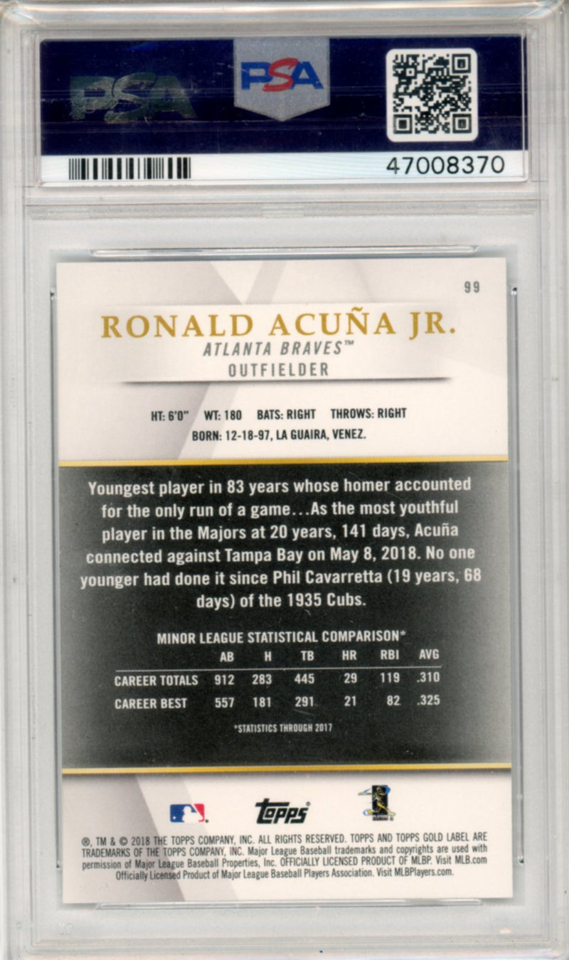 2018 Topps Gold Label Ronald Acuna JR.