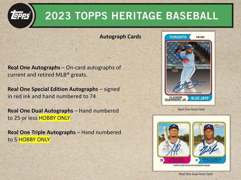 Topps - 2023 Heritage MLB Baseball Hanger Pack