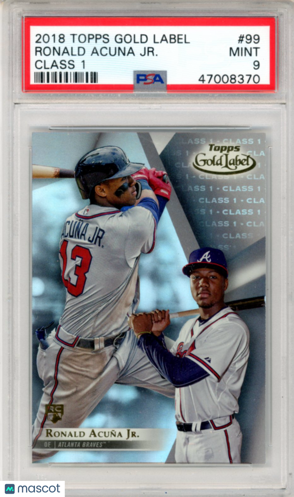 2018 Topps Gold Label Ronald Acuna JR. #99 PSA 9 Baseball