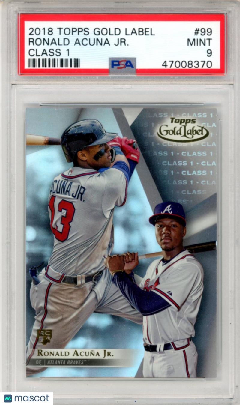 2018 Topps Gold Label Ronald Acuna JR. Class 1