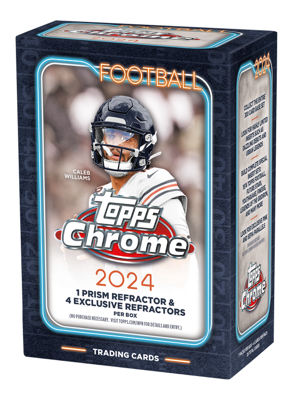 2024 Topps Chrome Football Blaster Value Box (5 Refractors / 6 RCs)