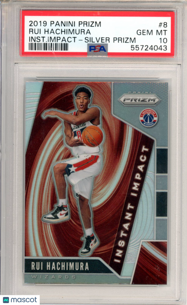 2019 Panini Prizm Instant Impact Rui Hachimura #8 PSA 10 Basketball