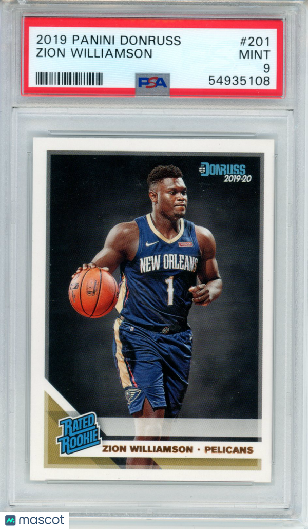 2019 Panini Donruss Zion Williamson #201 PSA 9 Basketball