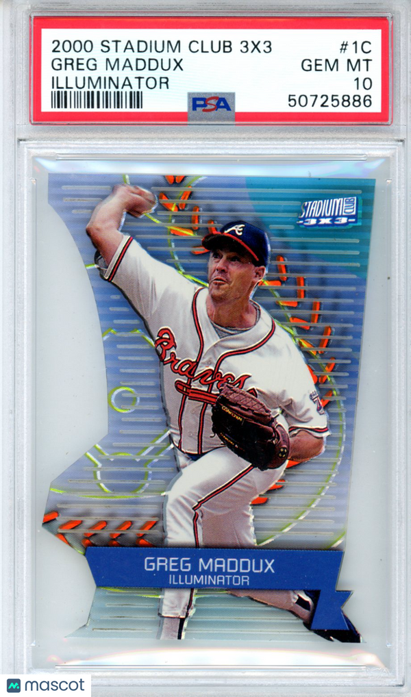 Greg Maddux 2000 Stadium Club 3X3 Illuminator #1C PSA 10