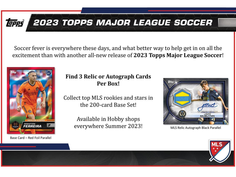 2023 Topps MLS Major League Soccer Hobby Box (3 Hits/Box & Possible Messi???)