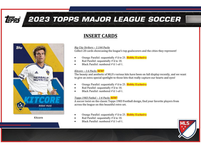 2023 Topps MLS Major League Soccer Hobby Box (3 Hits/Box & Possible Messi???)
