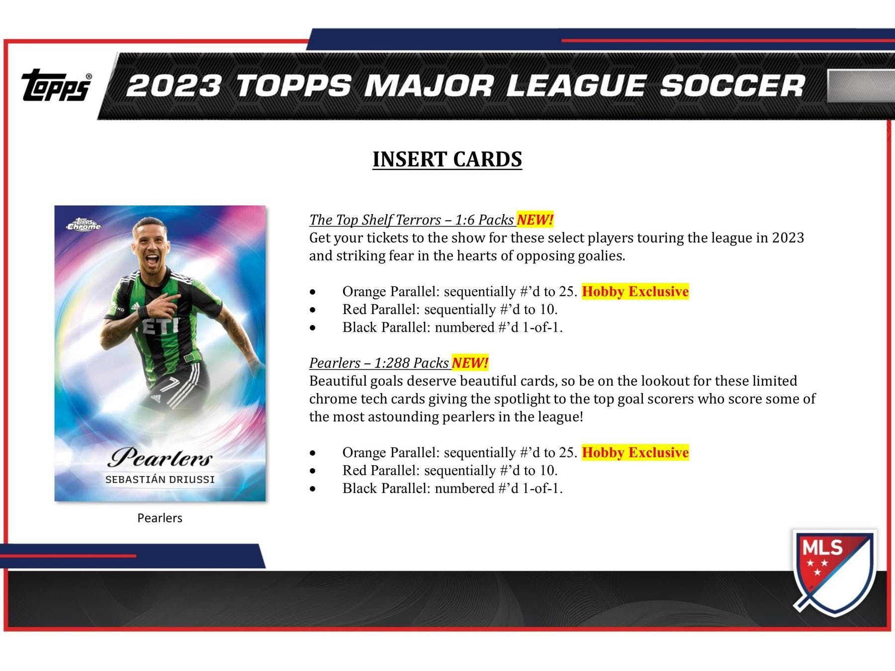 2023 Topps MLS Major League Soccer Hobby Box (3 Hits/Box & Possible Messi???)