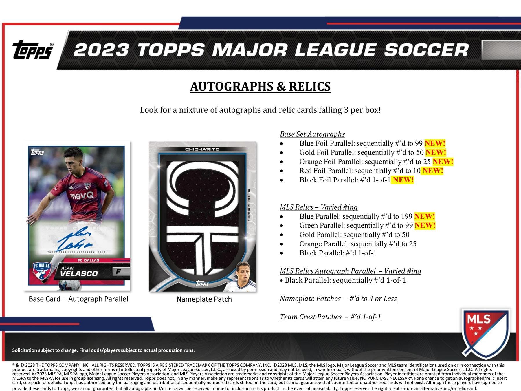2023 Topps MLS Major League Soccer Hobby Box (3 Hits/Box & Possible Messi???)