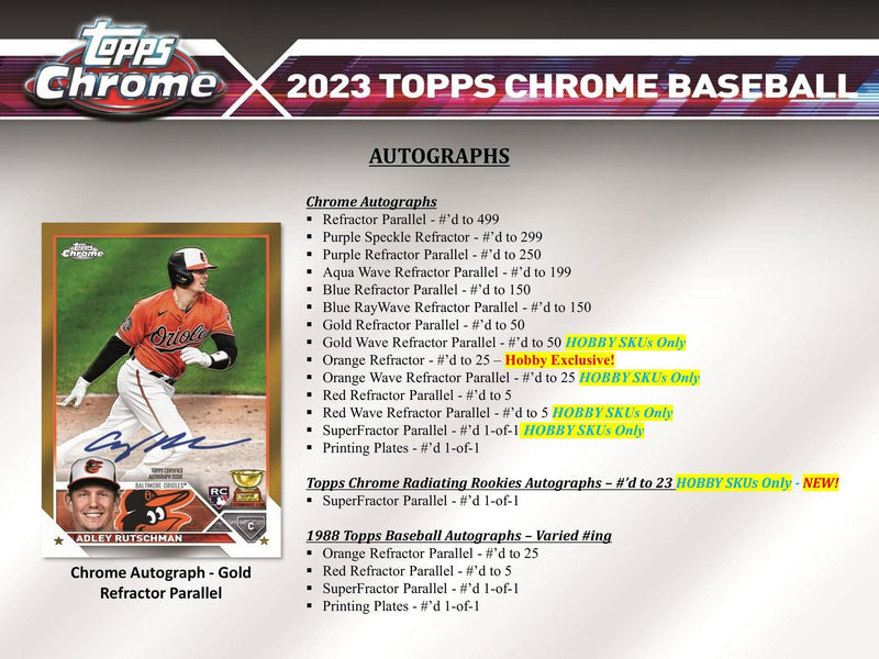 2023 Topps Chrome Baseball Hobby HTA Jumbo Box