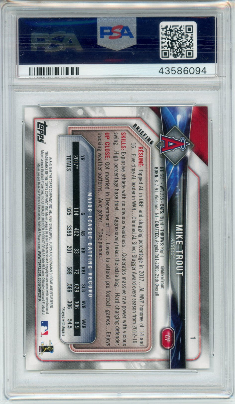 2018 Bowman Mike Trout Gold