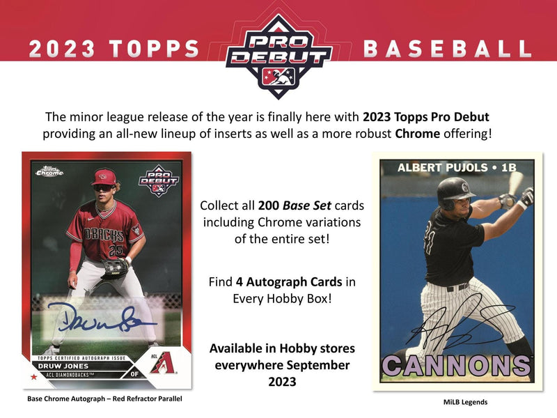 2023 Topps Pro Debut Baseball Hobby Box  (4 Autos )
