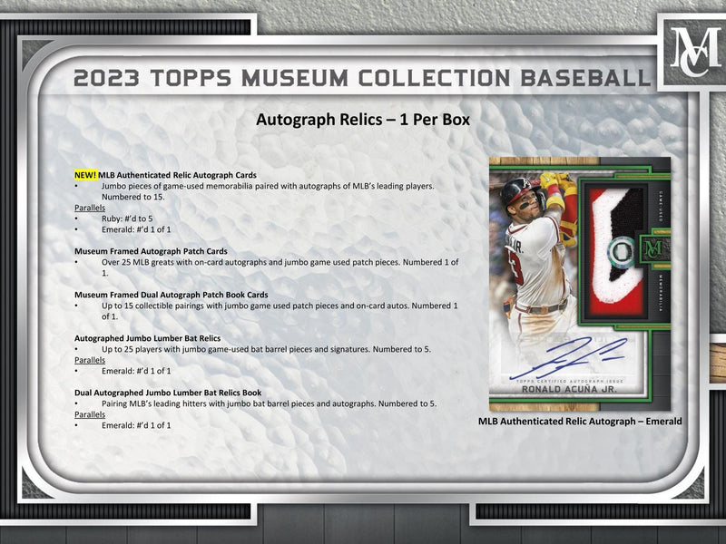ONE (1) 2023 Topps Museum Collection Baseball Hobby Mini Box