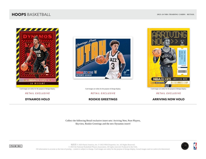 2023 / 24 Panini NBA Hoops Basketball Blaster Box (Retail Exclusive Inserts)
