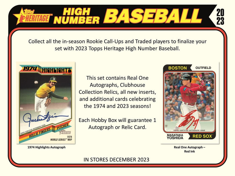 2023 Topps Heritage High Number Baseball Hobby Box (24 Packs)