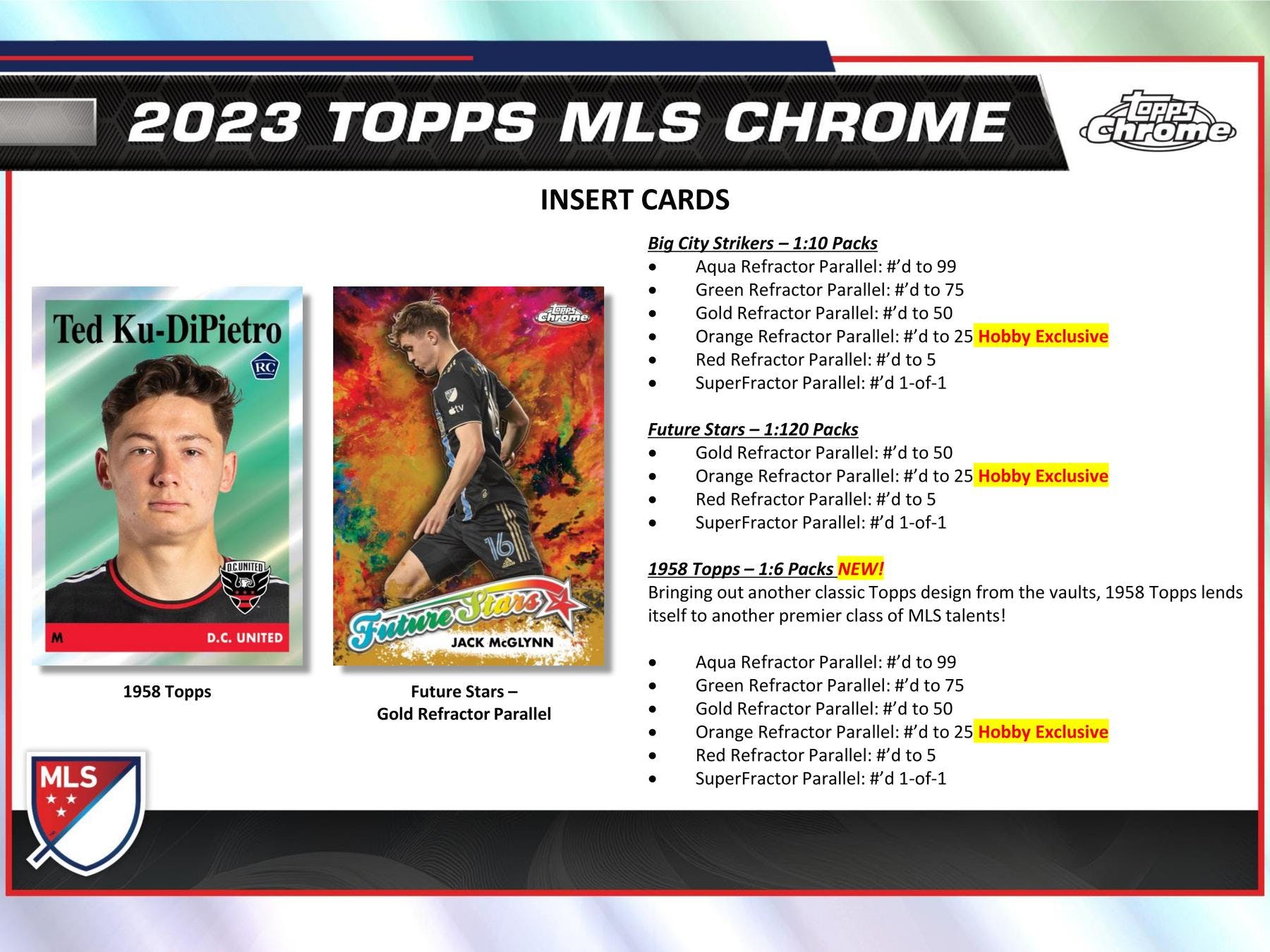 2023 Topps MLS Major League Soccer Chrome Soccer Hobby Box (1 Auto/Box & Possible Messi???)