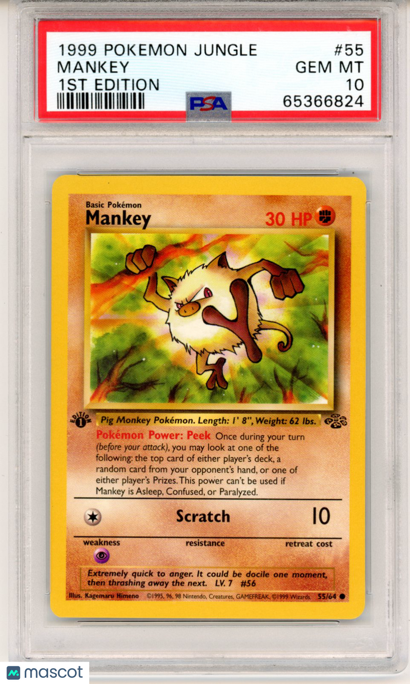 1999 Pokemon Jungle Mankey