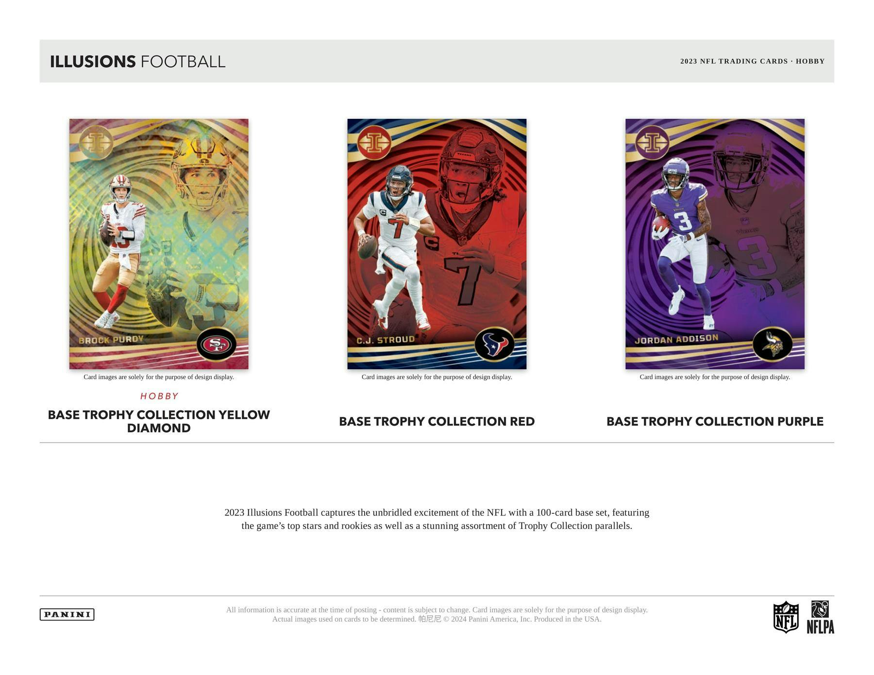 2023 Panini Illusions Football Hobby Box (3 Autos/2 Mem)